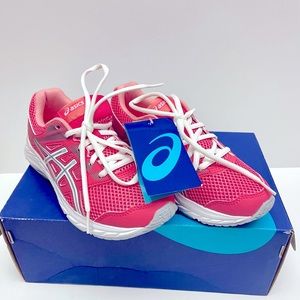 New Kids ASICS Gel-Contend 5 Pink Camo & White Size 3 1/2